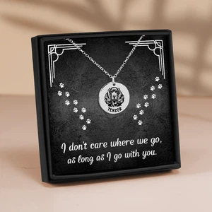 Personalized engraved Cocker Spaniel necklace with a sweet message card gift box - Picture 1 of 18