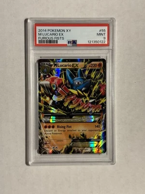 Pokemon XY 2014 Furious Fists Ultra Rare M Lucario EX 55/111 PSA 9 Mint - Image 1 of 2