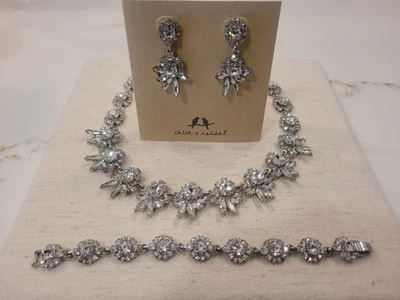 Chloe + Isabel Swept Away Collar Necklace, Post Drop Earrings, and Bracelet Set - Image 1 of 4