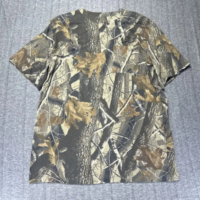 Camo Shirt Mens Large Regular Fit Short Sleeve Liberty Real Tree Hardwoods - Image 1 of 4