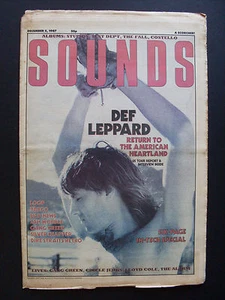SOUNDS DEC 5 1987 LOOP DIRE STRAITS DEF LEPPARD ELLIOTT STUPIDS YARGO GANG GREEN - Picture 1 of 1