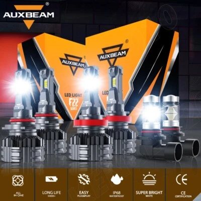 For 2004 2005 2006 Acura MDX AUXBEAM Canbus LED Headlight High Low Beam Fog Bulb - Image 1 of 4