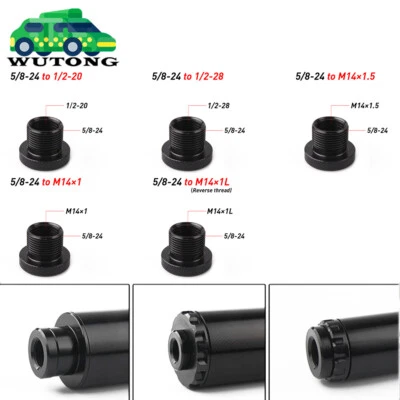 5PCS 5/8-24 to 1/2-28, 1/2-20, M14x1, M14x1.5, M14x1L Thread Oil Filter Adapters - Image 1 of 4