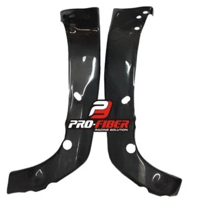 08-16 CARBON FRAME COVERS PROTECTORS YAMAHA YZF R6 2008-2010-2012-2014-2016 - Picture 1 of 2