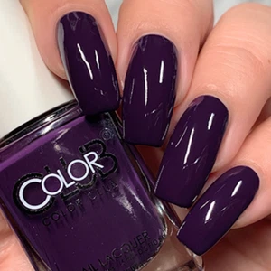 Color Club Born Wicked - Dark Deep Purple Creme Cream Nail Polish - Picture 1 of 2