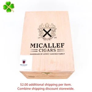 Micallef Herencia Toro Maduro Empty Wood Cigar Box 7" x 5" x 4.5" - Picture 1 of 12