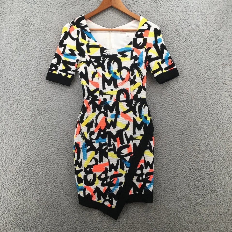 Marilyn Monroe A-Lined Sheath Dress Womens XS Short Sleeve Zipper Multicolor - Image 1 of 4