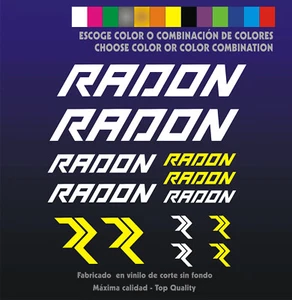 KIT - PEGATINAS - STICKERS - VINILO -LAMINA- PACK- BICICLETA BIKE - RADON - BICI - Picture 1 of 20