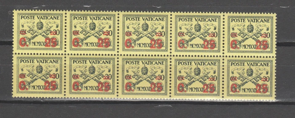 S40604 Vatican 1931 MNH Light Yellow Soprast. 1v. Block Mens 10 - Image 1 of 1