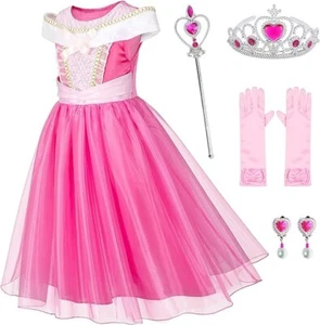 Princess Costume Girls Birthday Party Dress Up with Accessories Age 3-12 Years - Picture 1 of 6