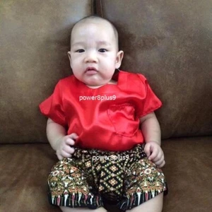 Boy Dress Kid Summer Outfit Wedding Pants Baby Thai Halloween Fancy School Fest - Picture 1 of 11
