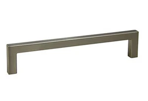 Bar Square Satin Nickel Pull 160mm CC,6-11/16" OAL, 1-3/8"projection (No Screws) - Picture 1 of 1