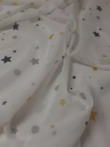 KINDERZIMMER GARDINE "DREAM" Sterne in gelb ,grau RASCH BAMBINO Länge 240 cm - Bild 1 von 8