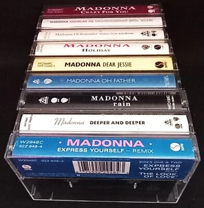 Madonna - UK Imports Cassette Tape Singles Bundle Of 9 - Picture 1 of 12