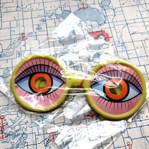 Vintage Party Favor gelbe psychedelische Brille Mod Style NM 60er Jahre - Bild 1 von 2