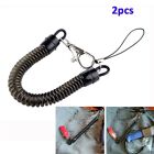 Retractable Plastic String Mobile Phone Buckle Spring Rope Lanyard Keychain