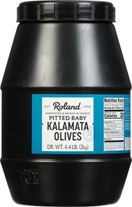 Roland Foods Pitted Baby Kalamata Olives from Greece, 4.4 Pound, Packaging May V - Picture 1 of 12