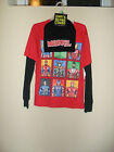 Marvel Long Seeve Shirt And Beanie Combo Red And Black Size Large 10 12 New