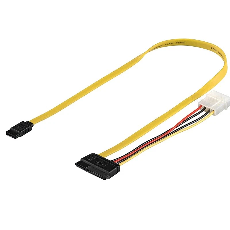 SATA-Kombikabel 0,5 m Daten- und Strom Kabel Steker- Stecker - Bild 1 von 1