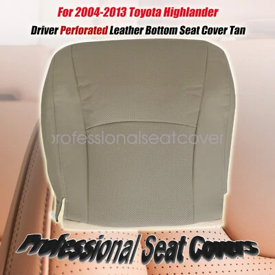 2004 2005 2006 2007 For Toyota Highlander Driver Bottom Leather Seat Cover Tan - Image 1 of 4