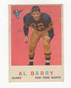 1959 TOPPS FOOTBALL ROOKIE AL BARRY NEW YORK GIANTS #138 - Picture 1 of 2