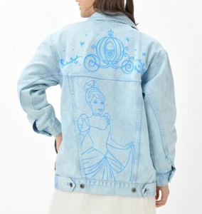 DISNEY'S Cinderella Faded Blue Denim Jacket for Women by Spirit Jersey/Sz.Large - Picture 1 of 11
