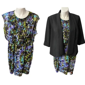 Soho Apparel Vestido Mujer 20W Lote Volantes Púrpura Blazer Oficina Trabajo Carrera Iglesia - Imagen 1 de 12