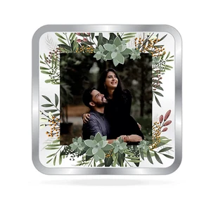 BIS Hallmarked Personalised Silver Square Coin Newly Married 999 Pure 50 gm r497 - Picture 1 of 5