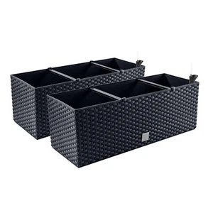 2x Blumenkästen inkl Bewässerung Blumentopf RATO CASE DRTC600 Anthrazit - Bild 1 von 5