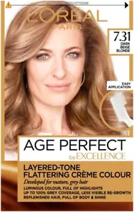 L'Oreal Excellence Age Perfect 7.31 Dark Beige Blonde Hair Dye - Picture 1 of 2