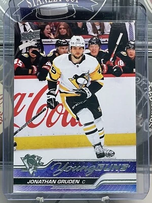 2023-24 Upper Deck Series 1 - Young Guns #205 Jonathan Gruden (RC) NHL Penguins - Image 1 of 2
