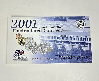 Vintage 2001 Philadelphia United States Mint Uncirculated Coin Set - Image 1 of 4