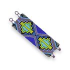 Geometric Huichol Bracelet, Tribal Geometric Bracelet, Beaded Cuff Bracelet