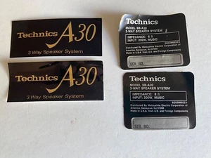 Par de pegatinas de altavoces Technics SB-A30 delantera y trasera - Imagen 1 de 2