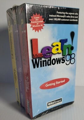 Learn Microsoft Windows 98 Sealed  / 1998 VHS - Getting Started VHS 2000 - Image 1 of 4