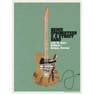 BRUCE SPRINGSTEEN Bergen, Norway 7/21/2024 Tour Poster #317/485 LIMITED!!! - Picture 1 of 1
