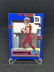 SAM HOWELL 2022 Panini Donruss Rated Rookie Blue Press Proof RC Commanders #305