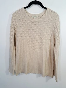 41 Weißdorn Damen hellbraun Pullover Viskose Mischung Rundhals klein klassisch - Bild 1 von 5