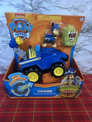 Paw Patrol Chase Vehículo de Lujo Rev Up Dino Rescue Nuevo en Caja Nickelodeon ~ Nuevo Foto 1 de 4