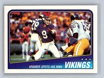 Vikings Team Leaders - Tommy Kramer #146 1988 Topps Minnesota Vikings - Image 1 of 2