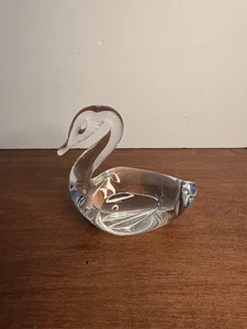 Bird Figurines Crystal Spode Swan Figurine West Germany #896 Clear - Picture 1 of 6