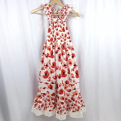 Matilda Jane Enchanted Garden Playful Poppies Printed Maxi Dress Girls Size 8 - Image 1 of 4