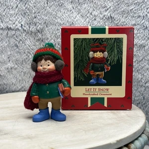 Vintage 1987 Hallmark Andenken Ornament Let It Snow in Original Box - Bild 1 von 5