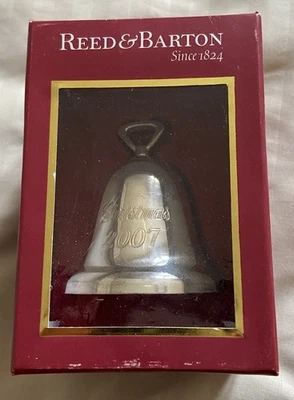 2007 Reed & Barton Classic Christmas Bell Ornament - Silverplate w/Box - Image 1 of 4