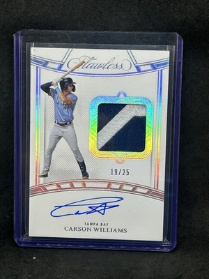 2024 Panini Flawless Carson Williams RPA /25 2 Color Tampa Bay A7 - Image 1 of 2