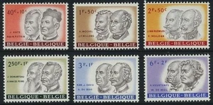 BELGIEN 1961 Kulturserie, berühmte Figuren 6v postfrisch ** - Bild 1 von 1