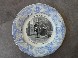 ANCIENNE ASSIETTE CREIL ET MONTEREAU "OUVERTURE DE LA CHASSE" n° 12 - Picture 1 of 1