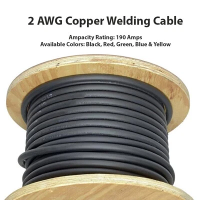2 AWG Class K Copper Welding Battery Cable 600V (190 Amp Rated) - Image 1 of 2