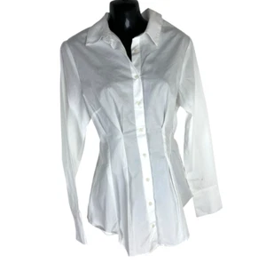 Divided White Shirt Slim Fit Collared Button Front Women's UK Size S - Picture 1 of 6