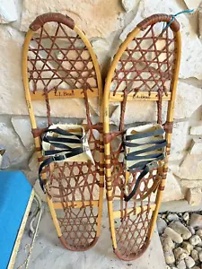 Vintage LL Bean "The Maine Snow-Shoe" Holz Schneeschuhe - 10 "x 36" - Bild 1 von 8